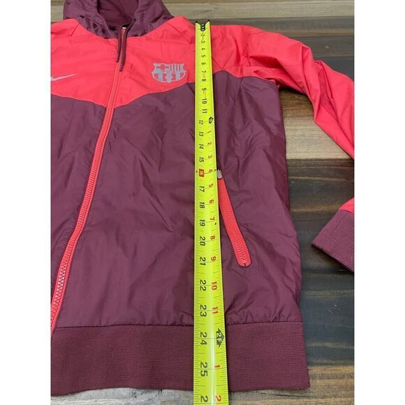 Nike Windrunner Jacket Glanz Nylon Jacket FC Barcelona Red Soccer Men’s Size S - Picture 11 of 13
